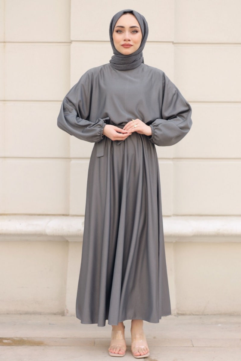 Heleni Antrasit Elbise