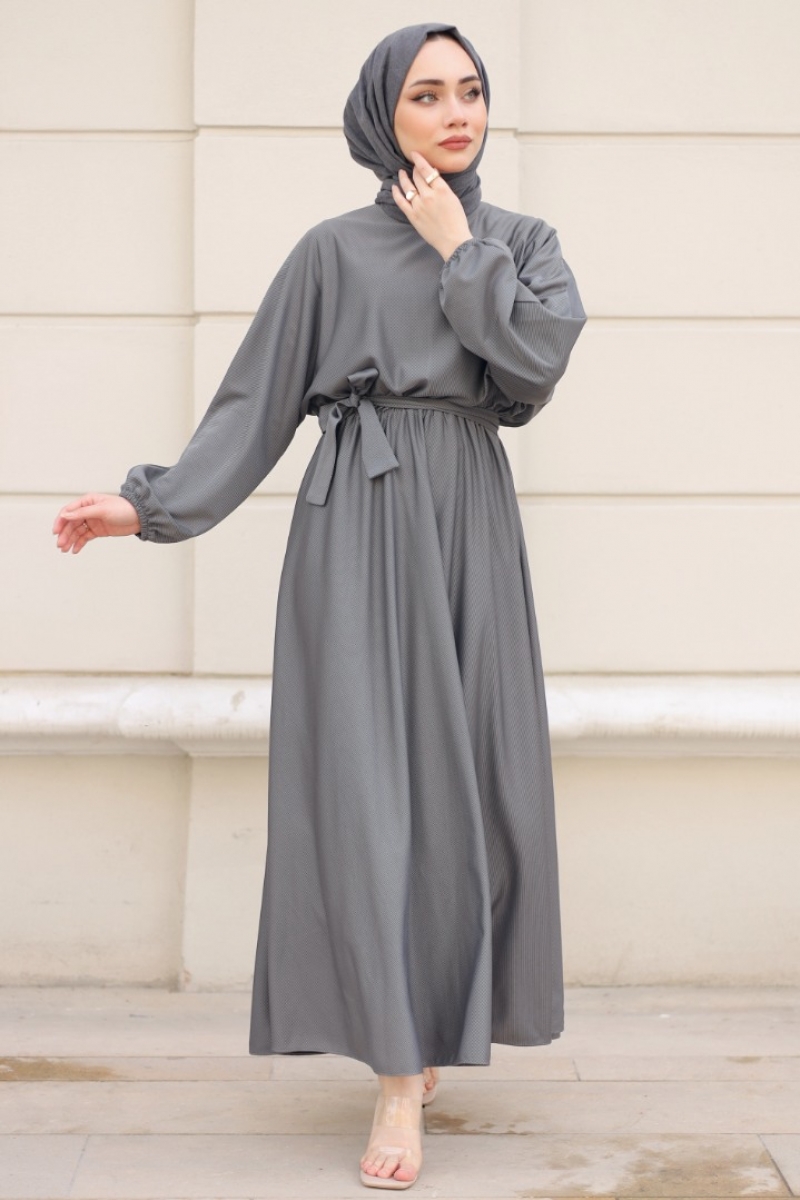 Heleni Antrasit Elbise