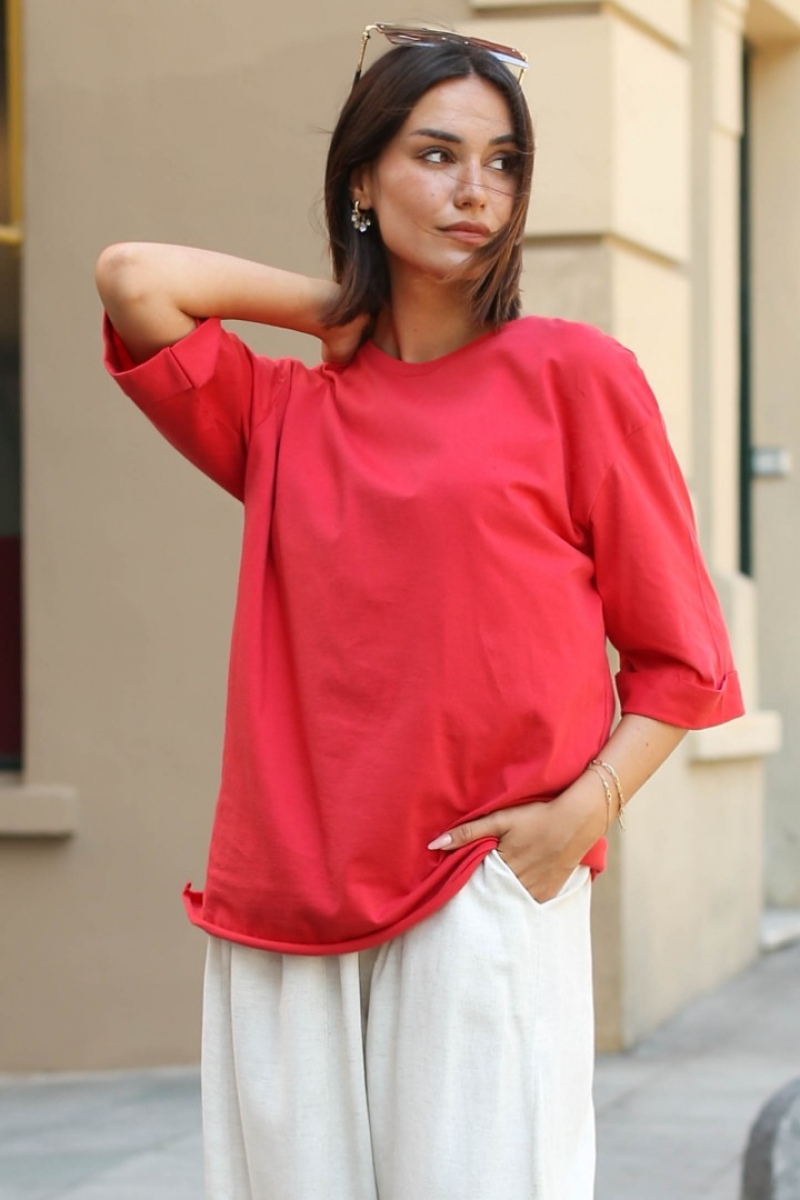 Henry Kırmızı T-Shirt