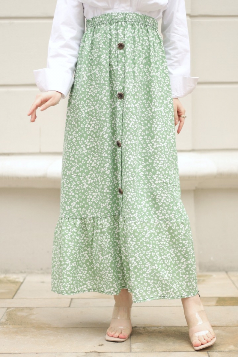 Janset Mint Yeşili Etek