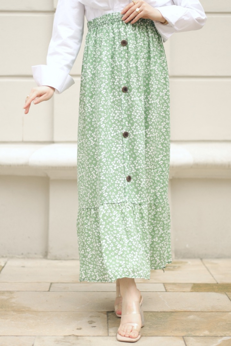 Janset Mint Yeşili Etek