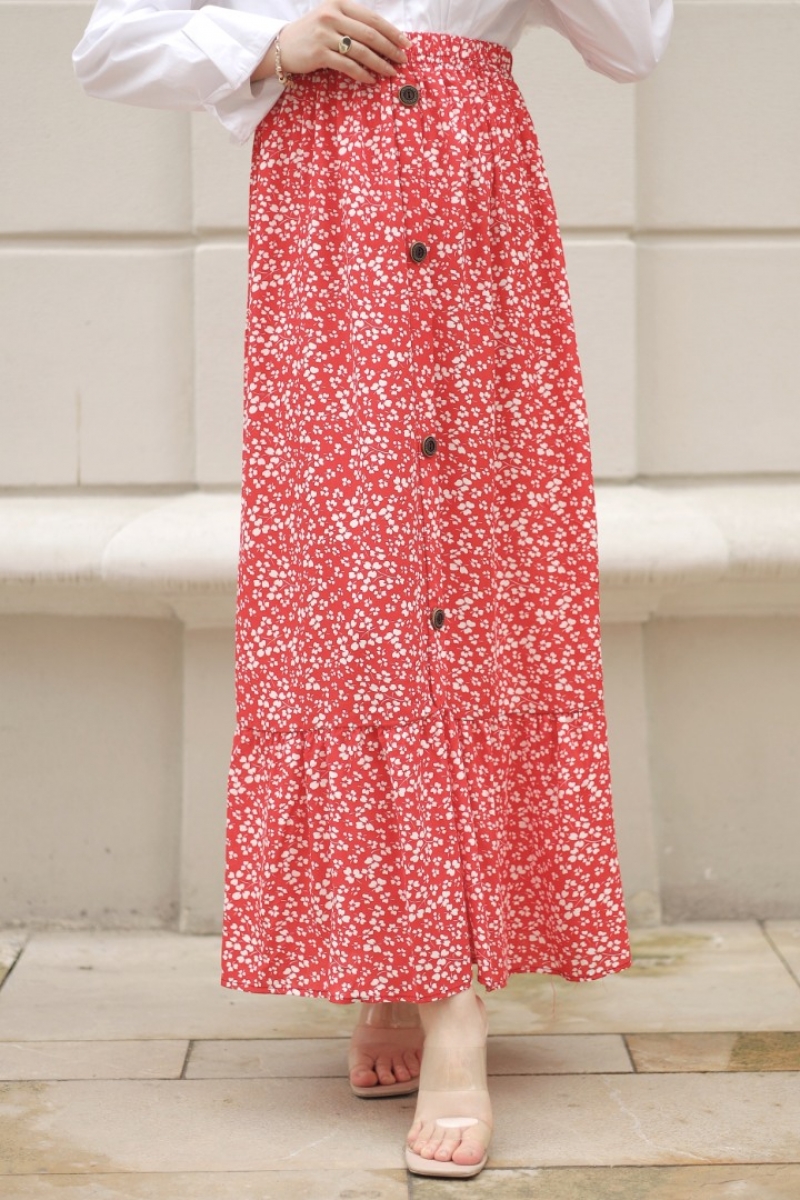 Janset Kırmızı Etek