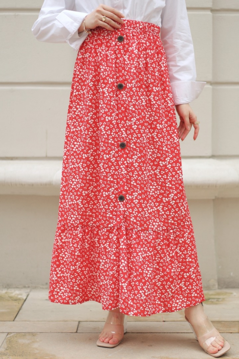 Janset Kırmızı Etek