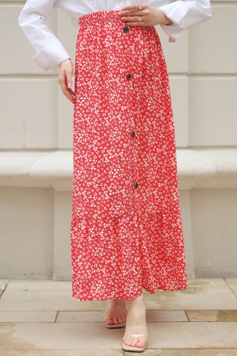 Janset Kırmızı Etek