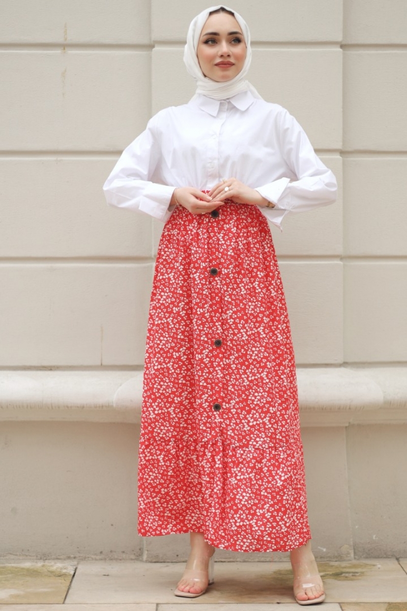 Janset Kırmızı Etek