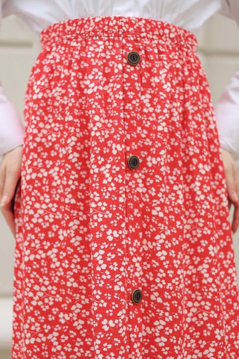 Janset Kırmızı Etek