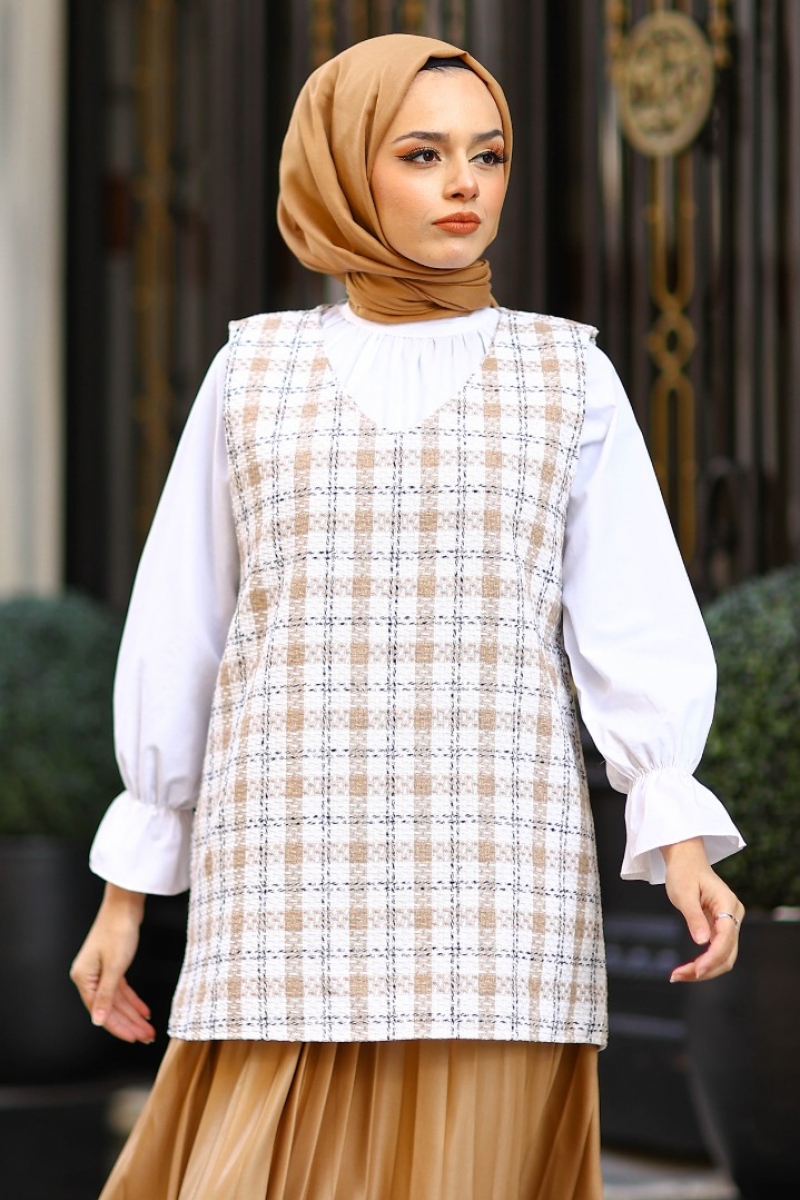 Jerica Bej Tüvit Süveter