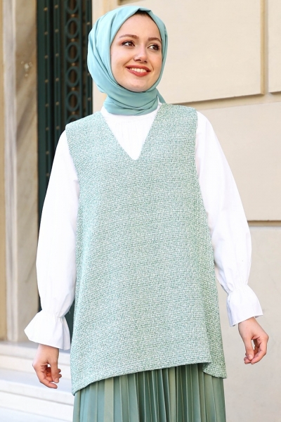 Jerica Yeşil Tüvit Süveter