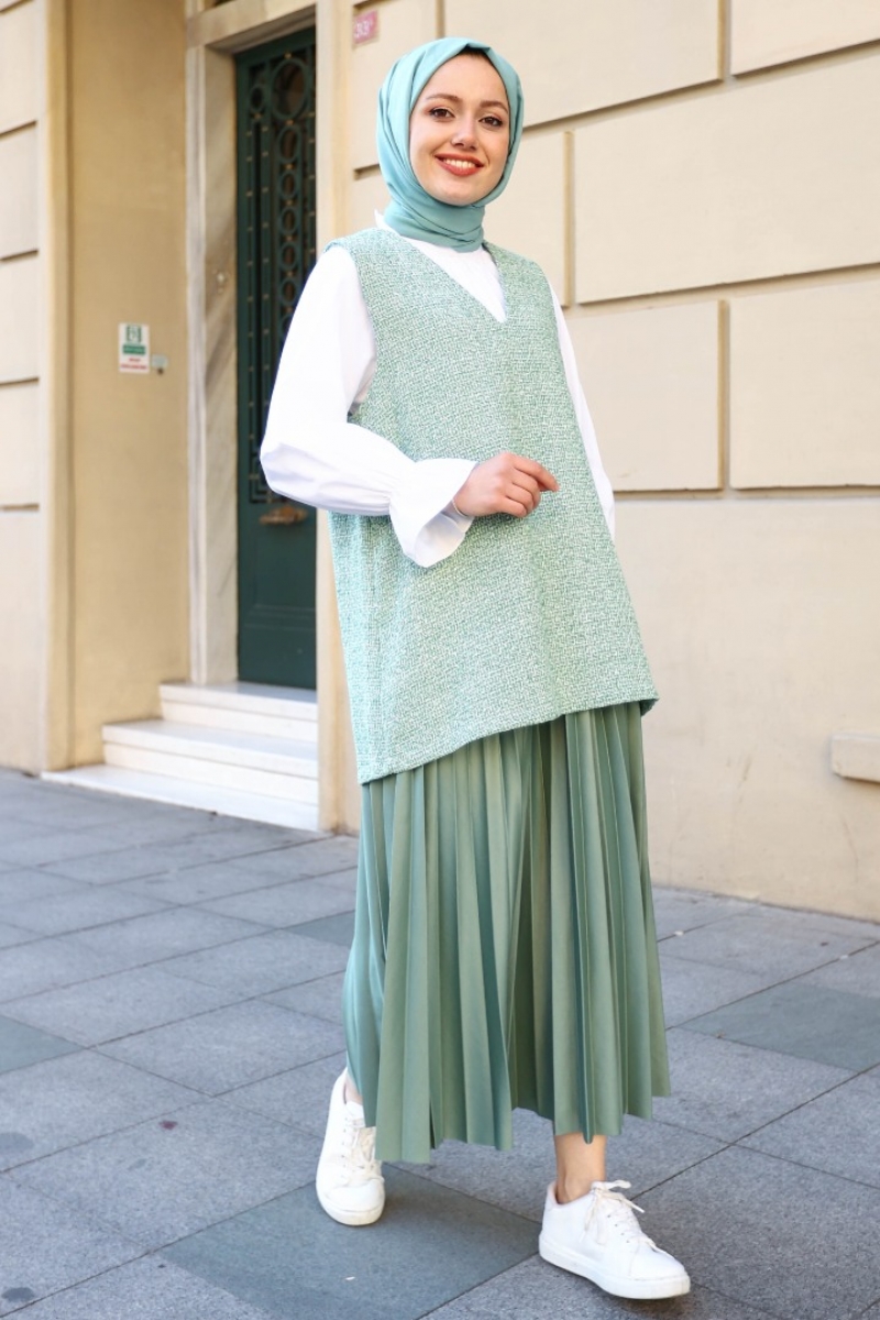 Jerica Yeşil Tüvit Süveter