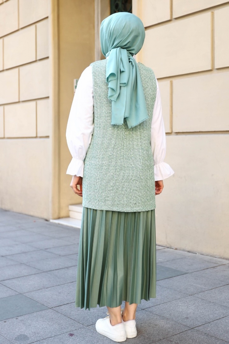 Jerica Yeşil Tüvit Süveter