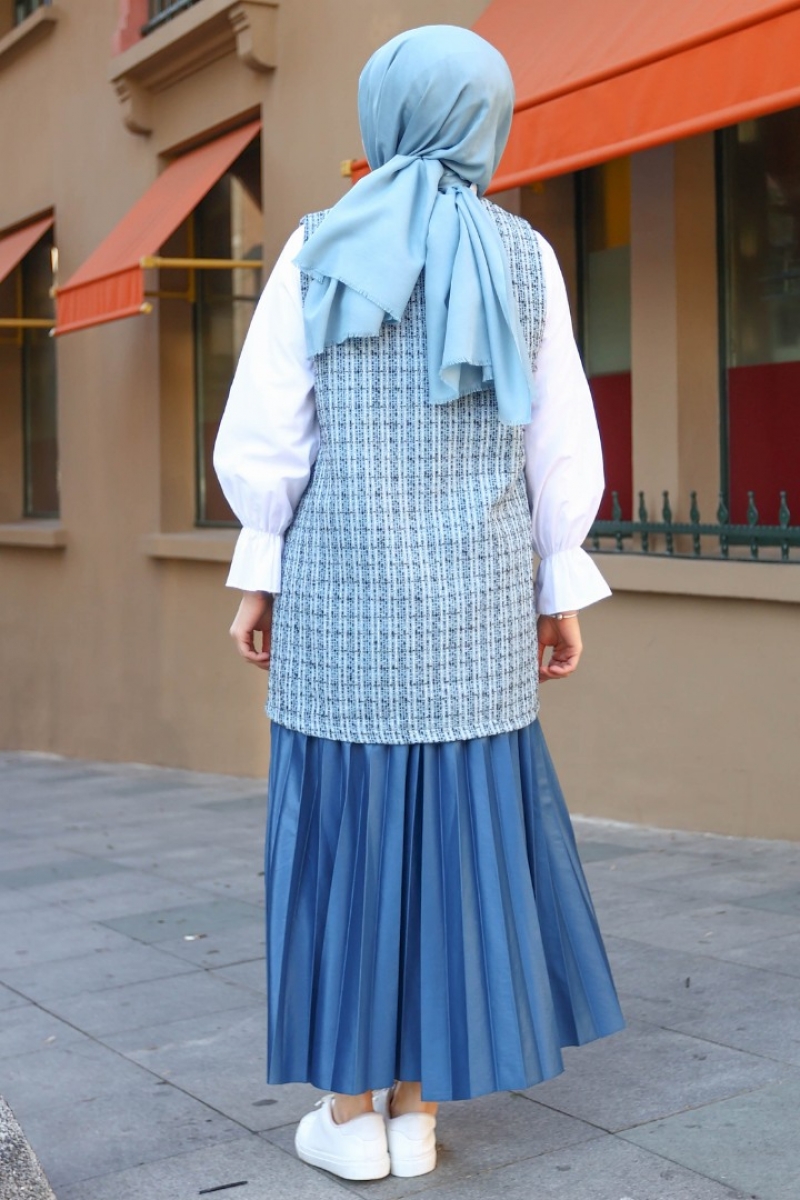 Jerica Mavi Tüvit Süveter