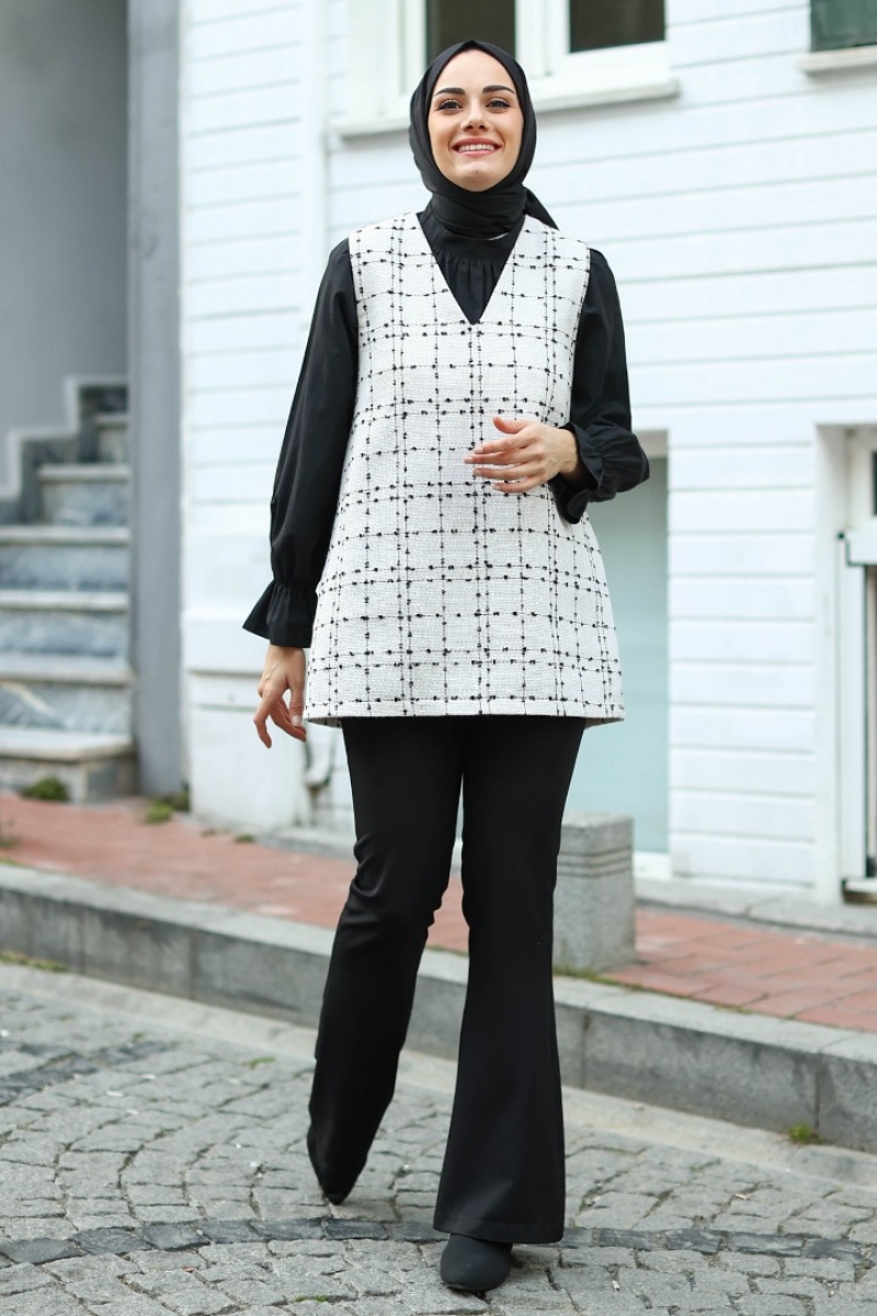 Jerica Beyaz Tüvit Süveter