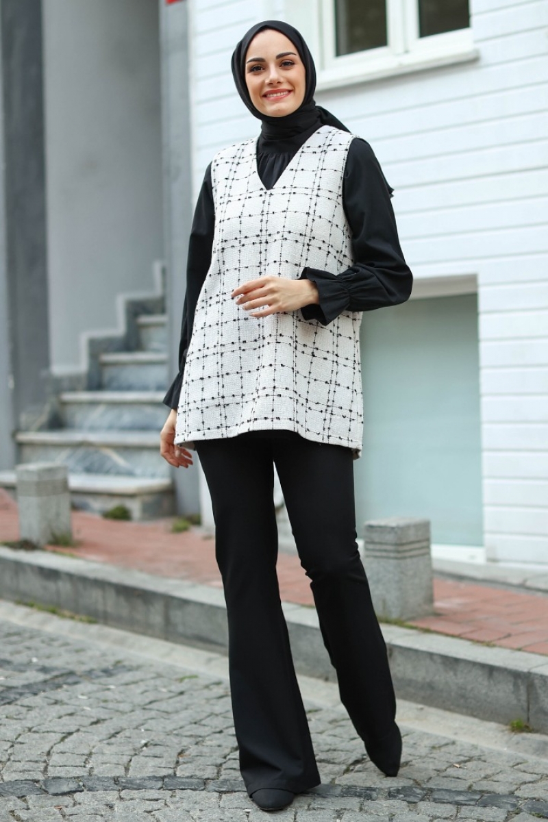 Jerica Beyaz Tüvit Süveter