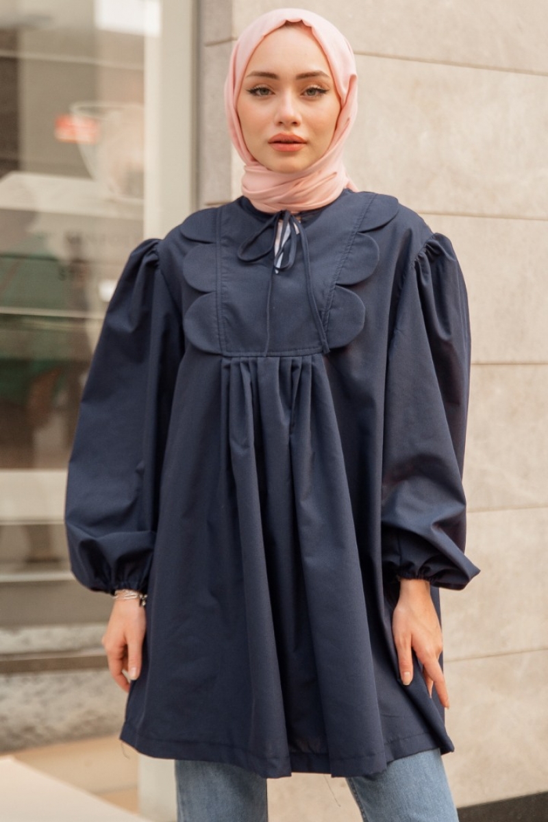 Jimin Lacivert Tunik