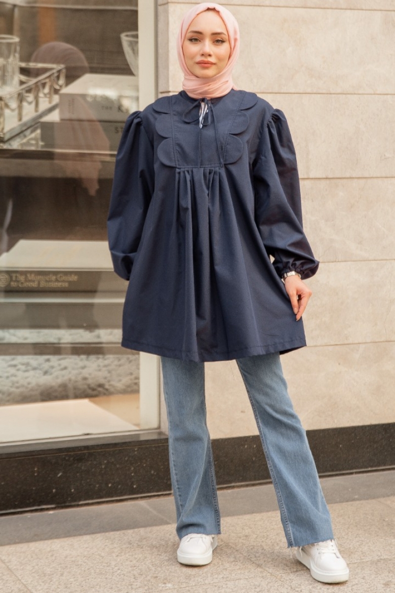 Jimin Lacivert Tunik