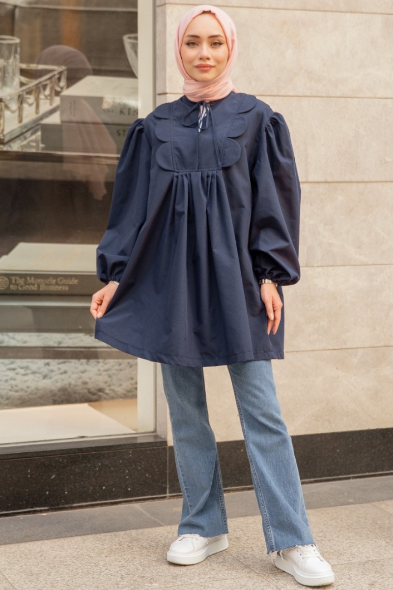 Jimin Lacivert Tunik