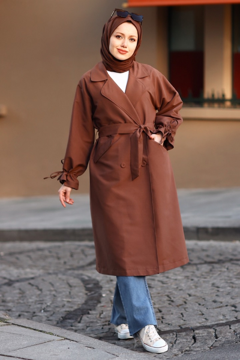 Joynis Kahverengi Trençkot