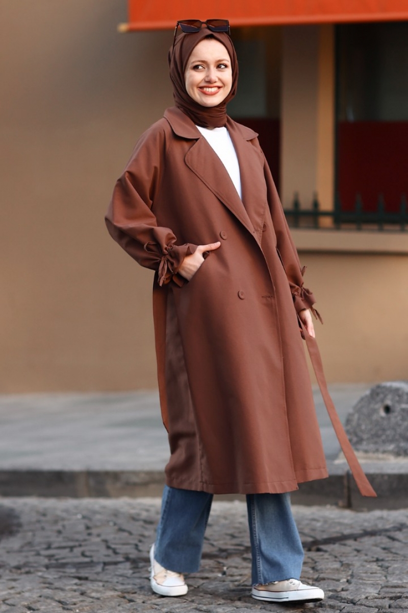 Joynis Kahverengi Trençkot