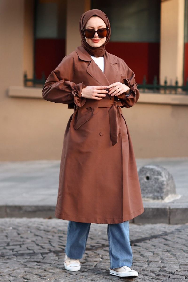 Joynis Kahverengi Trençkot