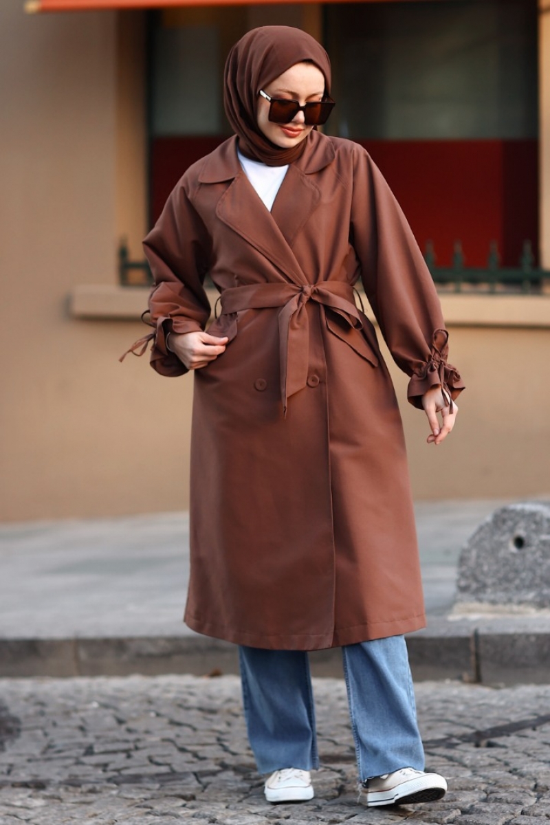 Joynis Kahverengi Trençkot