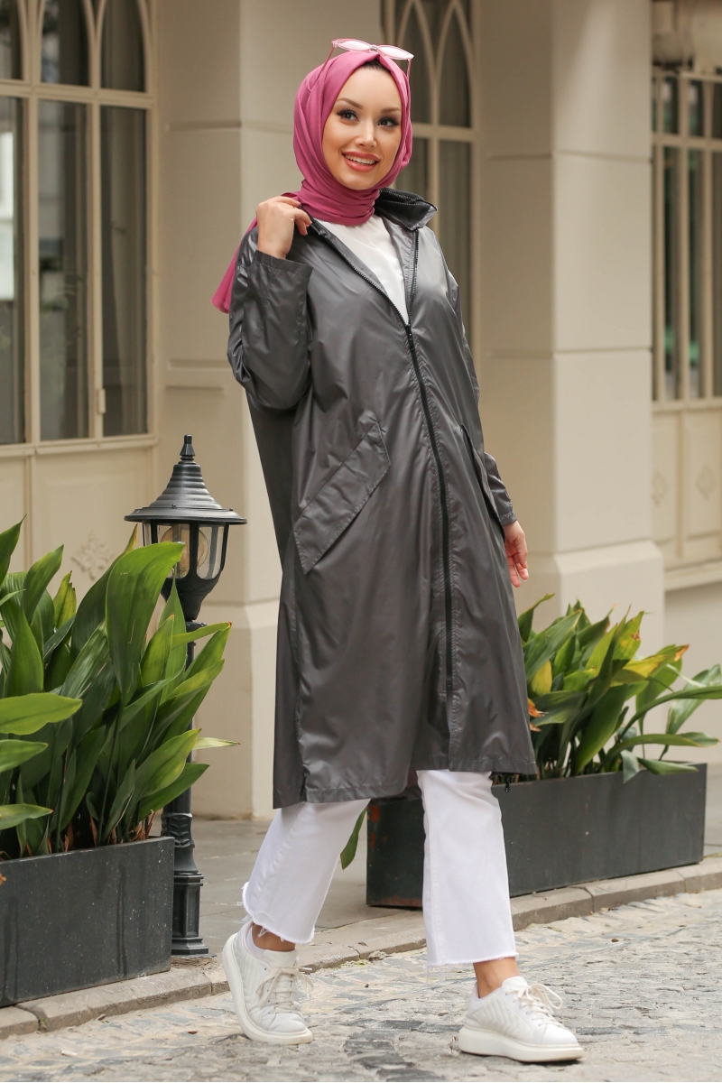 June Antrasit Yağmurluk