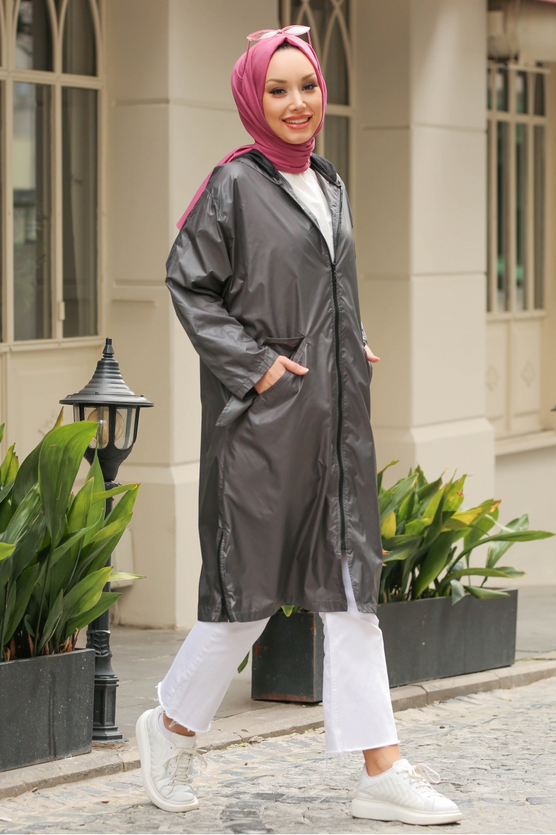 June Antrasit Yağmurluk