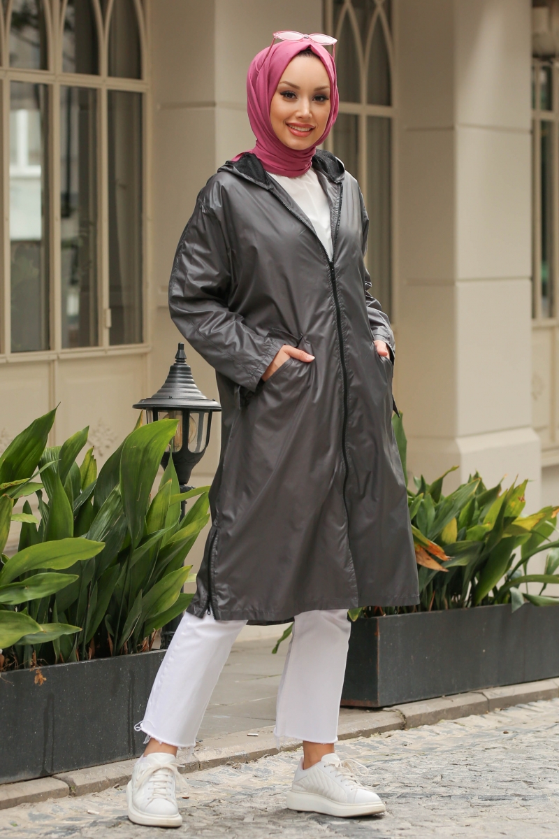 June Antrasit Yağmurluk