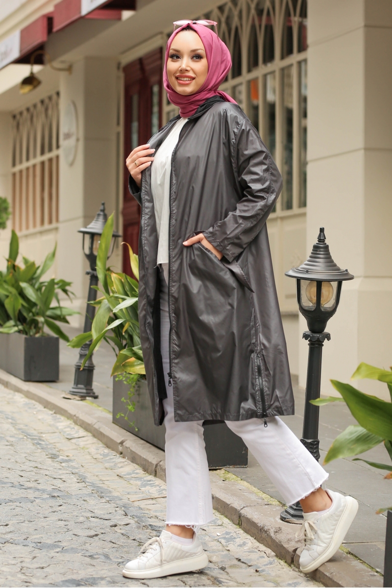 June Antrasit Yağmurluk