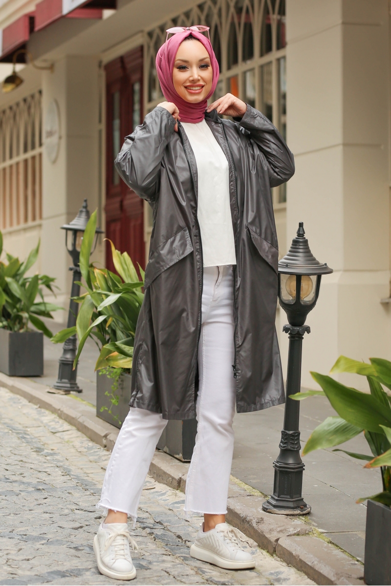 June Antrasit Yağmurluk