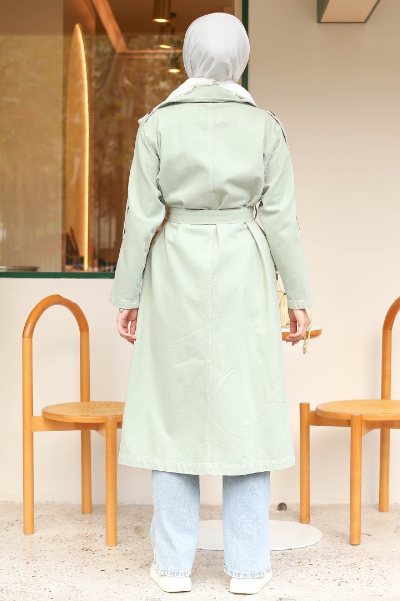 Kalle Mint Yeşili Trençkot