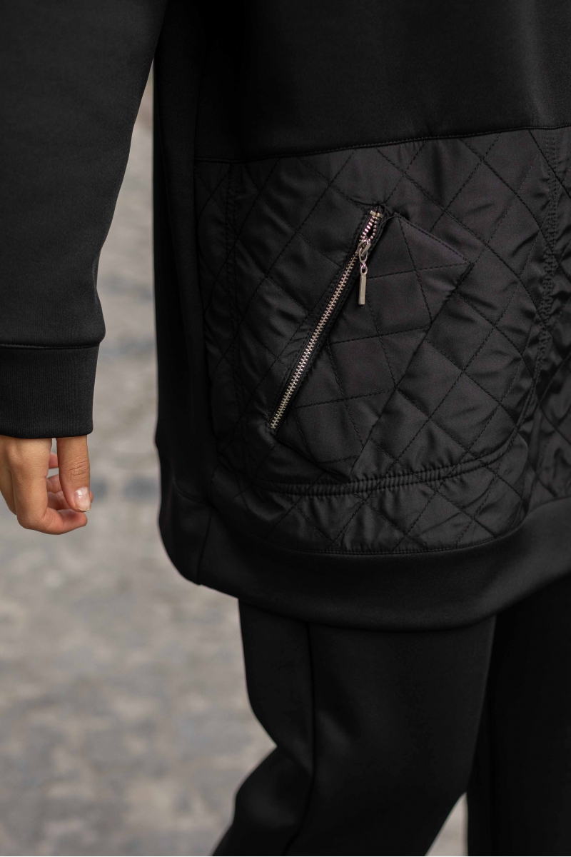 Kapitone Siyah Takım