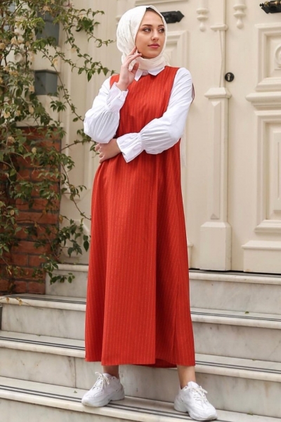 Karen Turuncu Jile Bluz Kombin