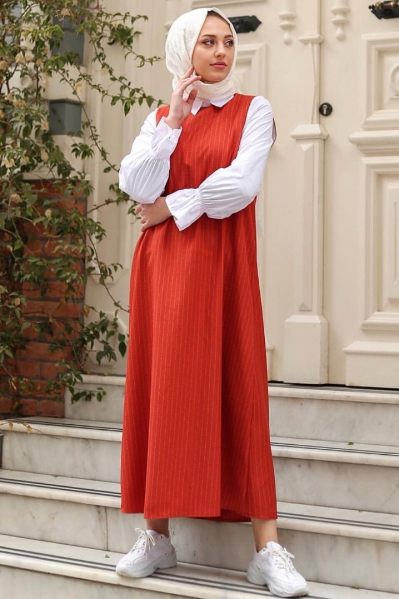 Karen Turuncu Jile Bluz Kombin