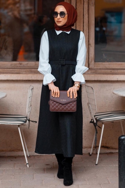 Karen Siyah Jile Bluz Kombin