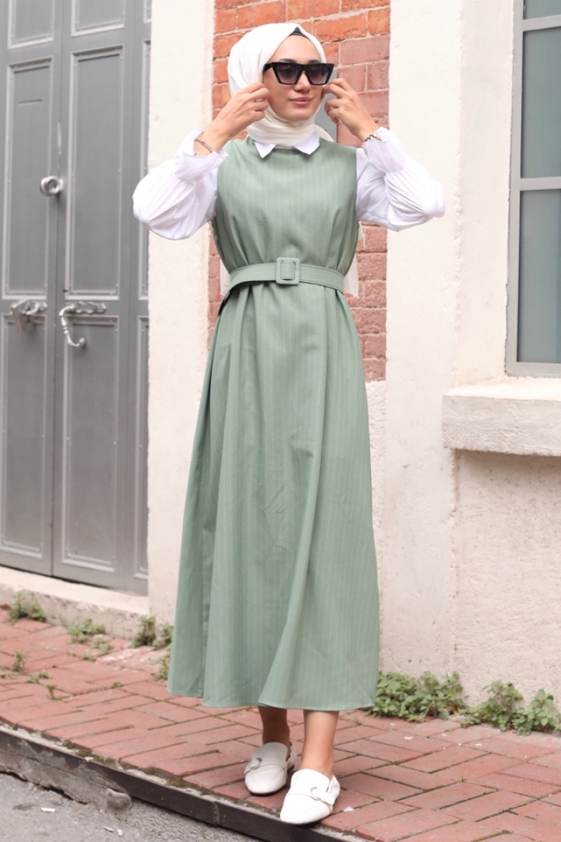 Karen Yeşil Jile Bluz Kombin