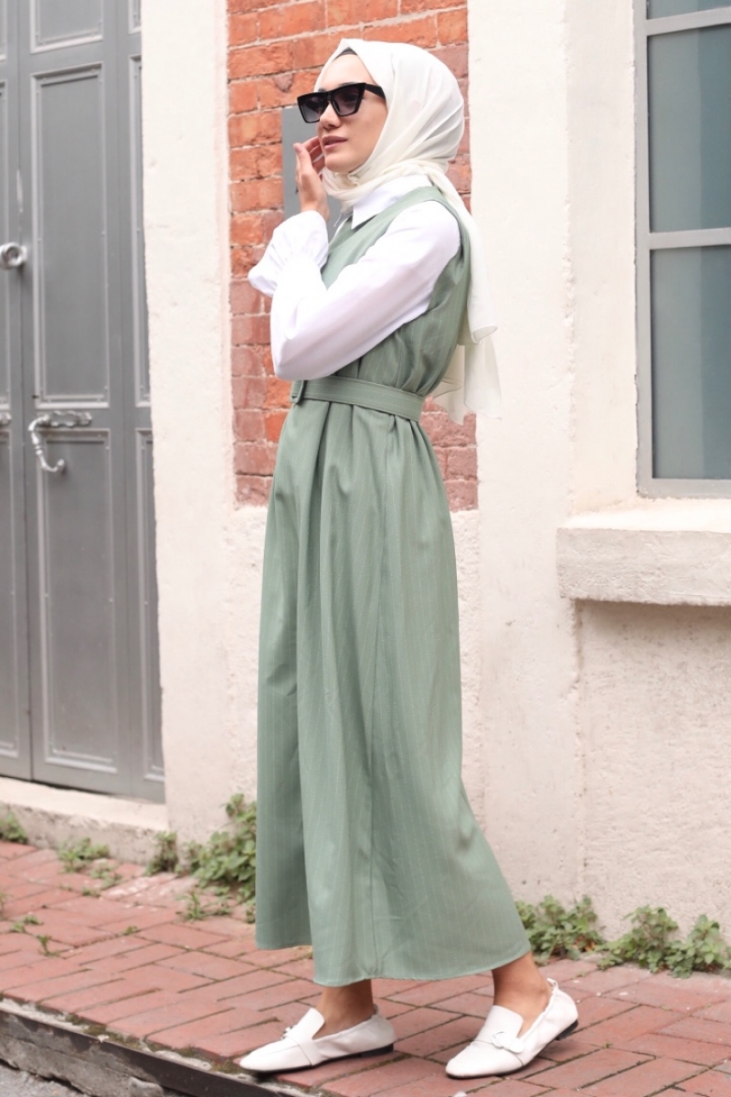 Karen Yeşil Jile Bluz Kombin