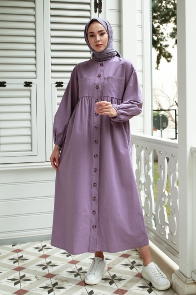 Karmona Lila Keten Elbise