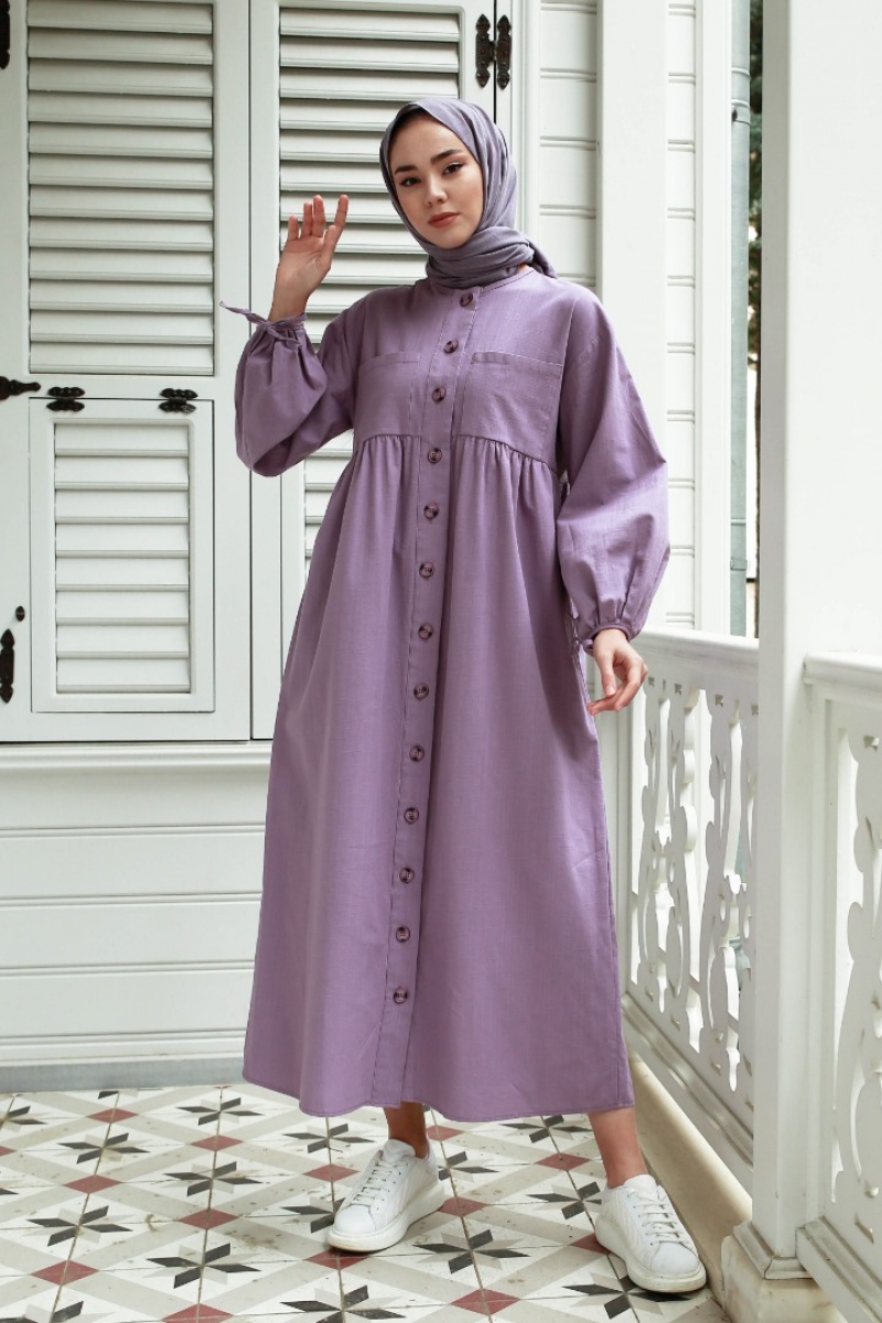 Karmona Lila Keten Elbise