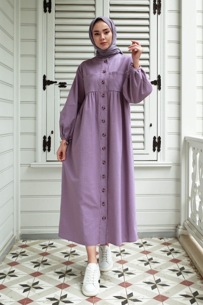 Karmona Lila Keten Elbise