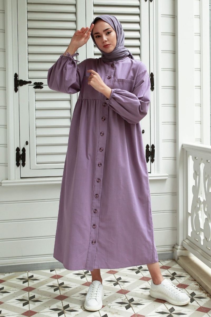 Karmona Lila Keten Elbise