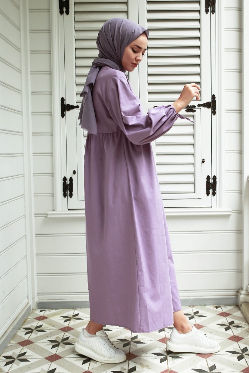 Karmona Lila Keten Elbise