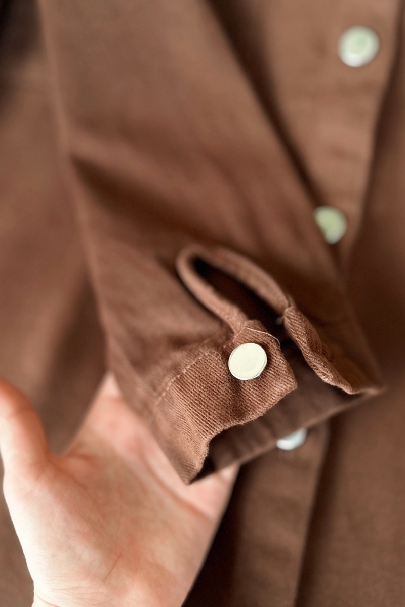 Kiera Kahverengi Gabardin Gömlek