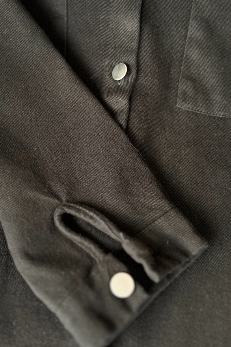 Kiera Siyah Gabardin Gömlek