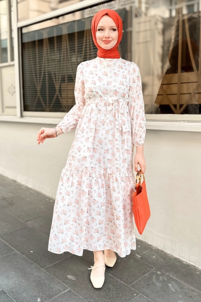 Krista Turuncu Elbise