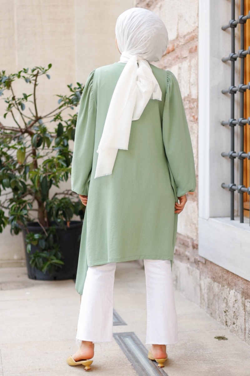 Kuvars Mint Yeşili Kimono