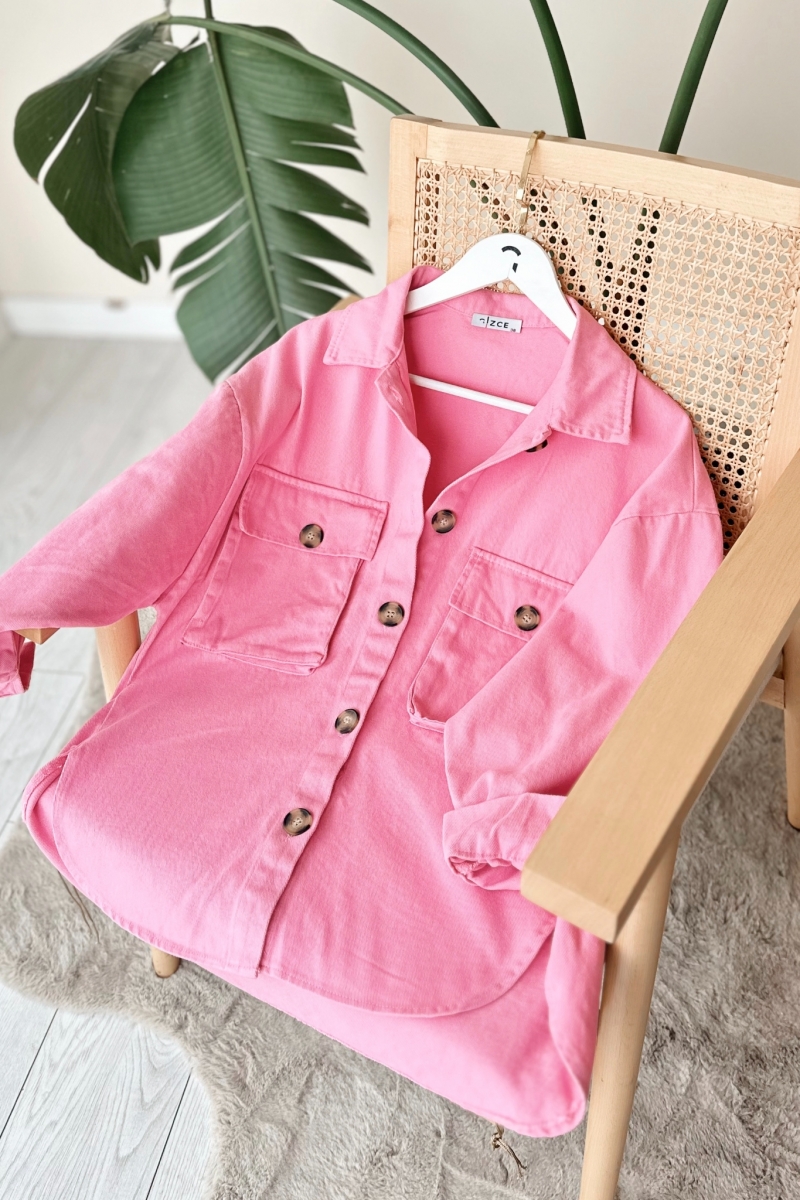 Kyli Pembe Gabardin Ceket