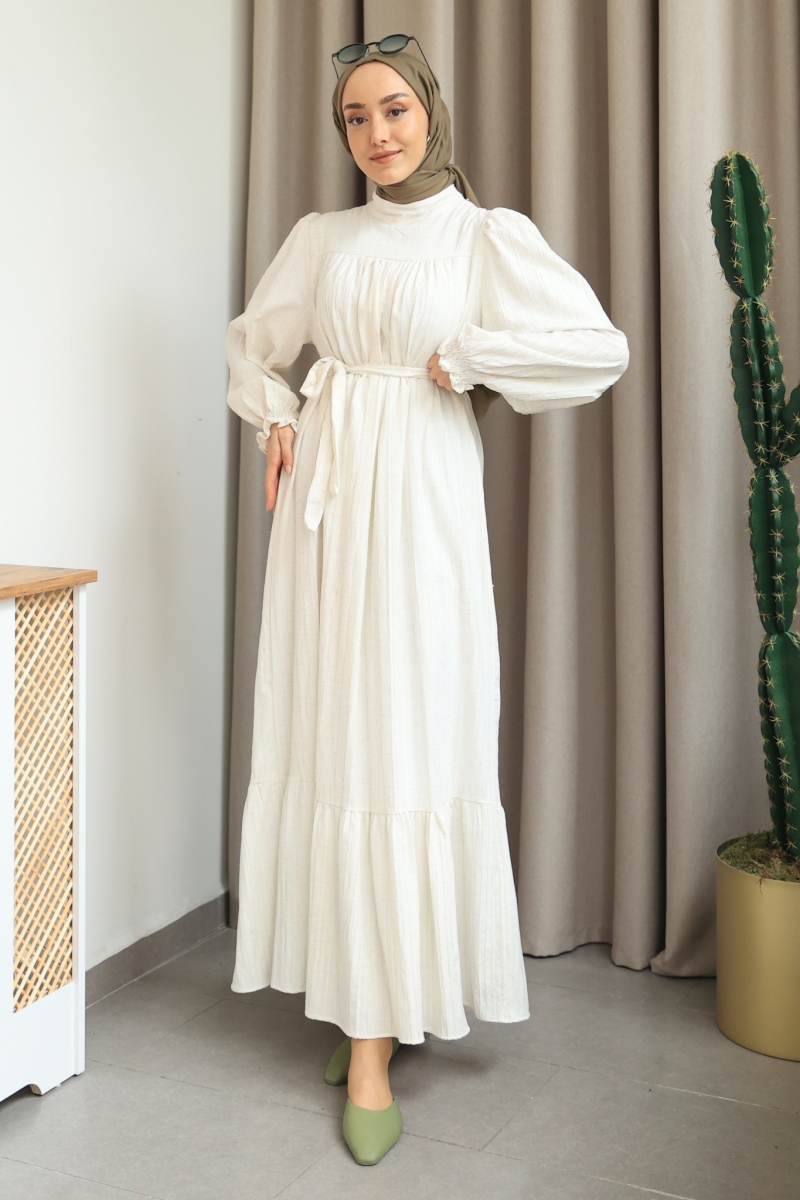 Lagom Ekru Elbise
