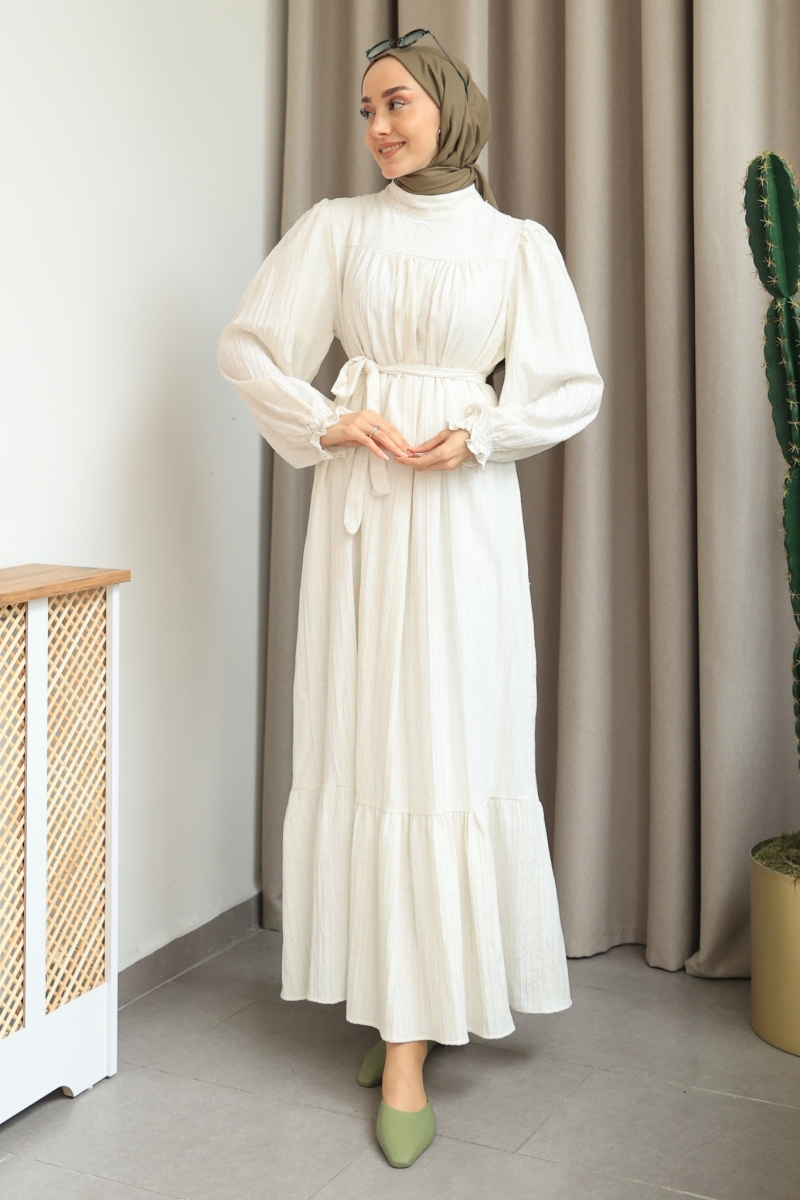 Lagom Ekru Elbise