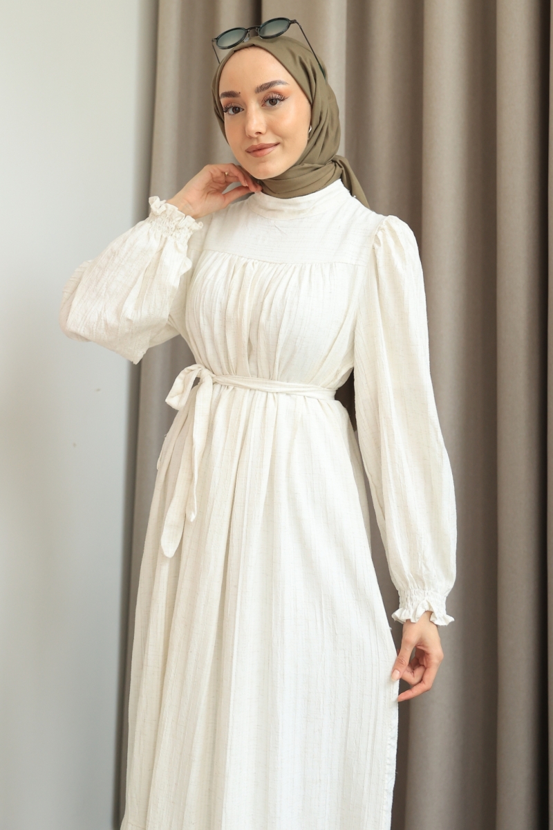 Lagom Ekru Elbise