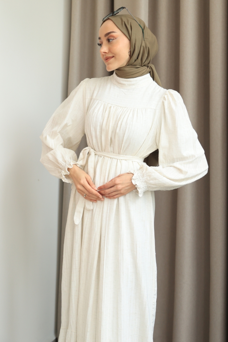 Lagom Ekru Elbise
